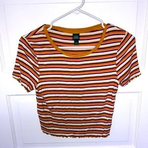 Wild Fable Striped Crop Tee